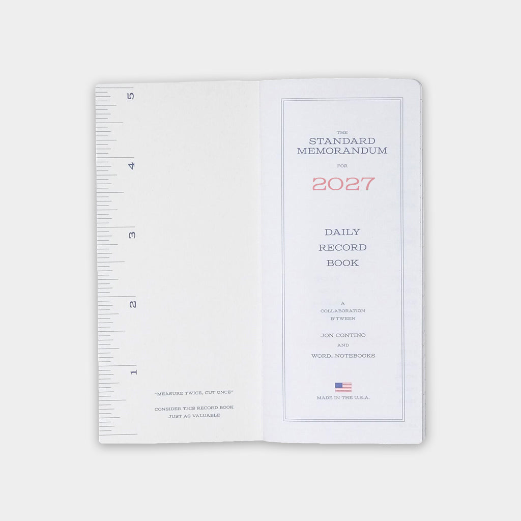 Standard Memorandum 2027 + Leather Sleeve Package * Ships Nov. 3