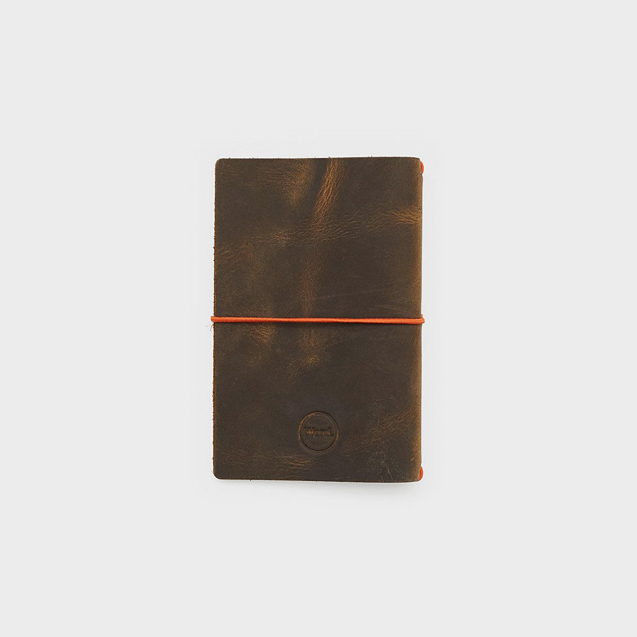Leather Jacket - Olive/Orange