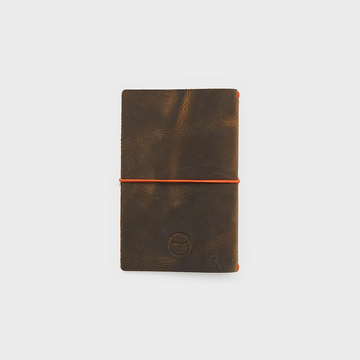 Leather Jacket - Olive/Orange
